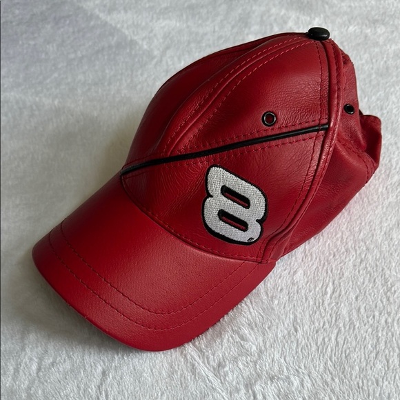 Vintage Wilson’s Leather Chase Dale Earnhardt Jr NASCAR Embroidered Ball Cap Hat - Picture 1 of 10